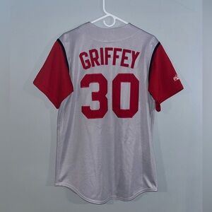 Ken Griffey Jr. Throwback Cincinnati Reds #30 MLB Baseball Jersey Men’s Medium